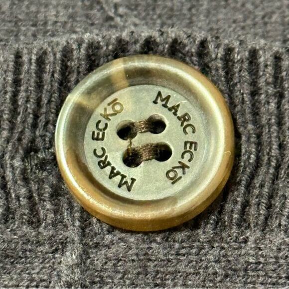 Marc Ecko XL Navy Blue Light Blue Diamond Pick Stitch Plaid Button Down Cardigan - Picture 5 of 8